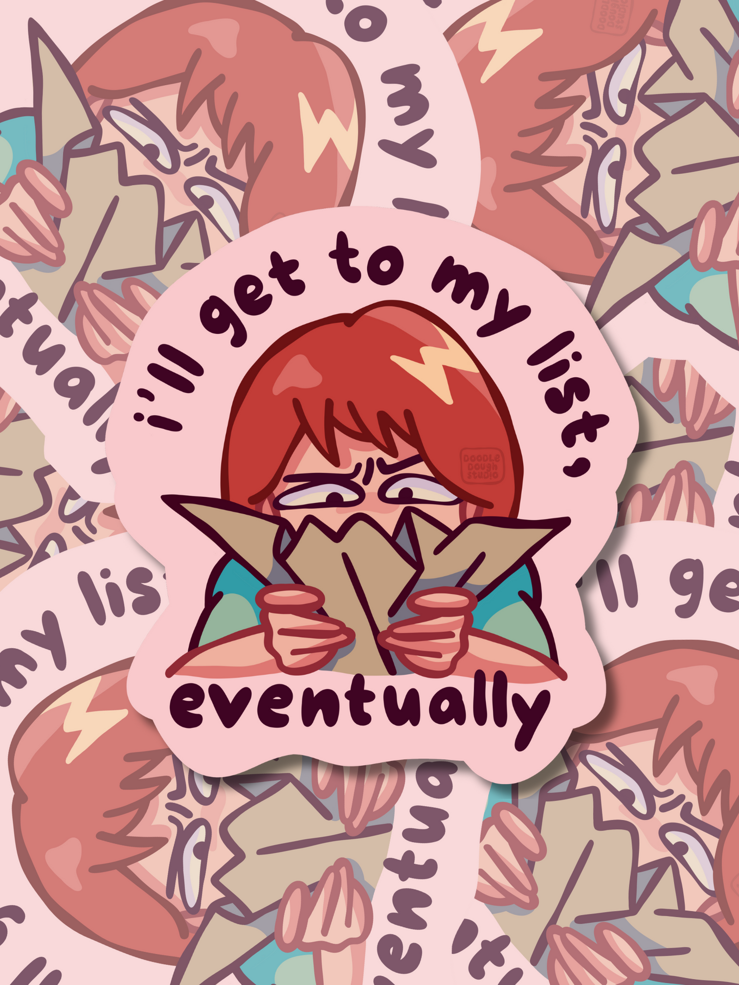 I'll Get to My List, Eventually - Vinyl Sticker (Weatherproof + Dishwasher safe)