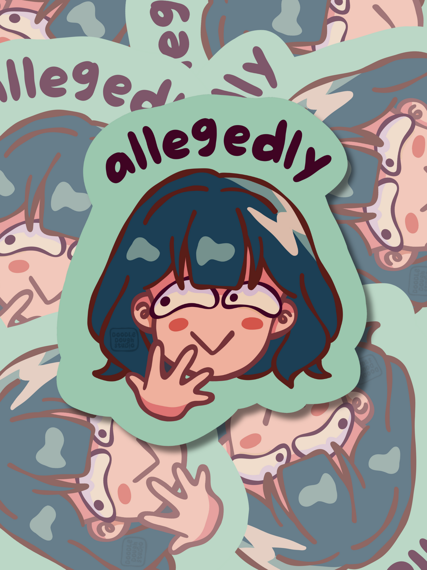 Allegedly - Vinyl Sticker (Weatherproof + Dishwasher Safe)
