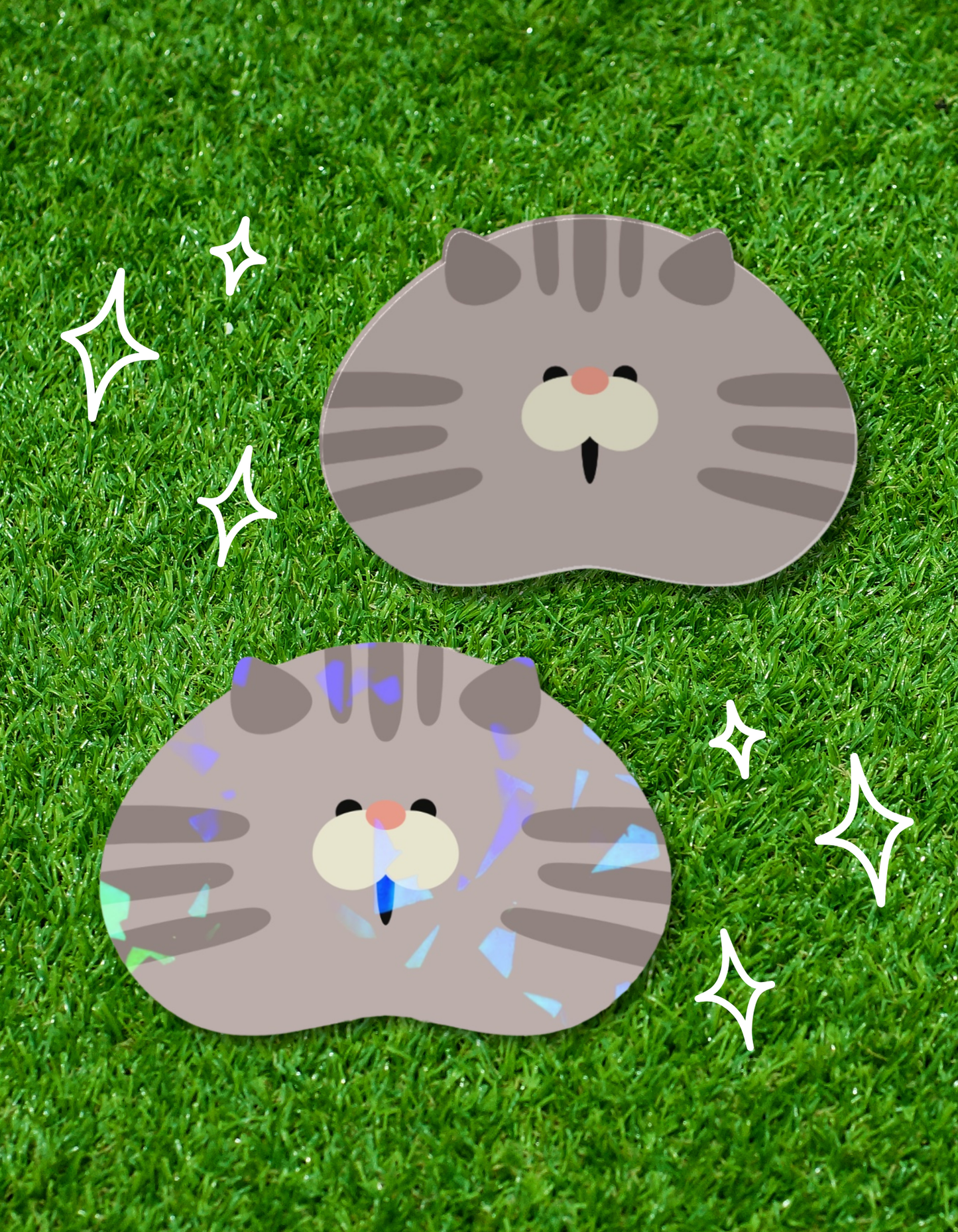 Gray Cat Sticker