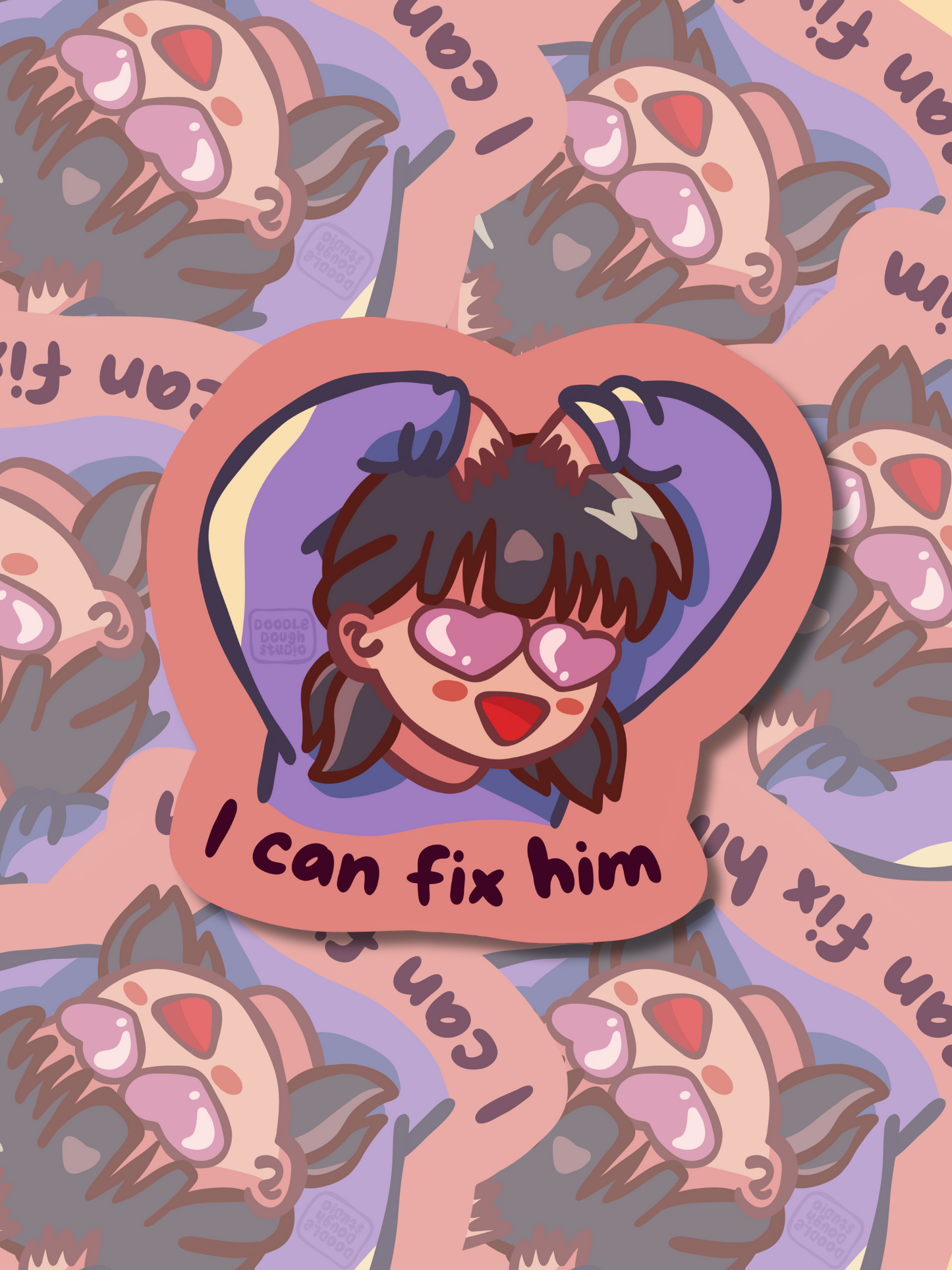 I Can Fix Him - Vinyl Sticker (Weatherproof + Dishwasher safe)