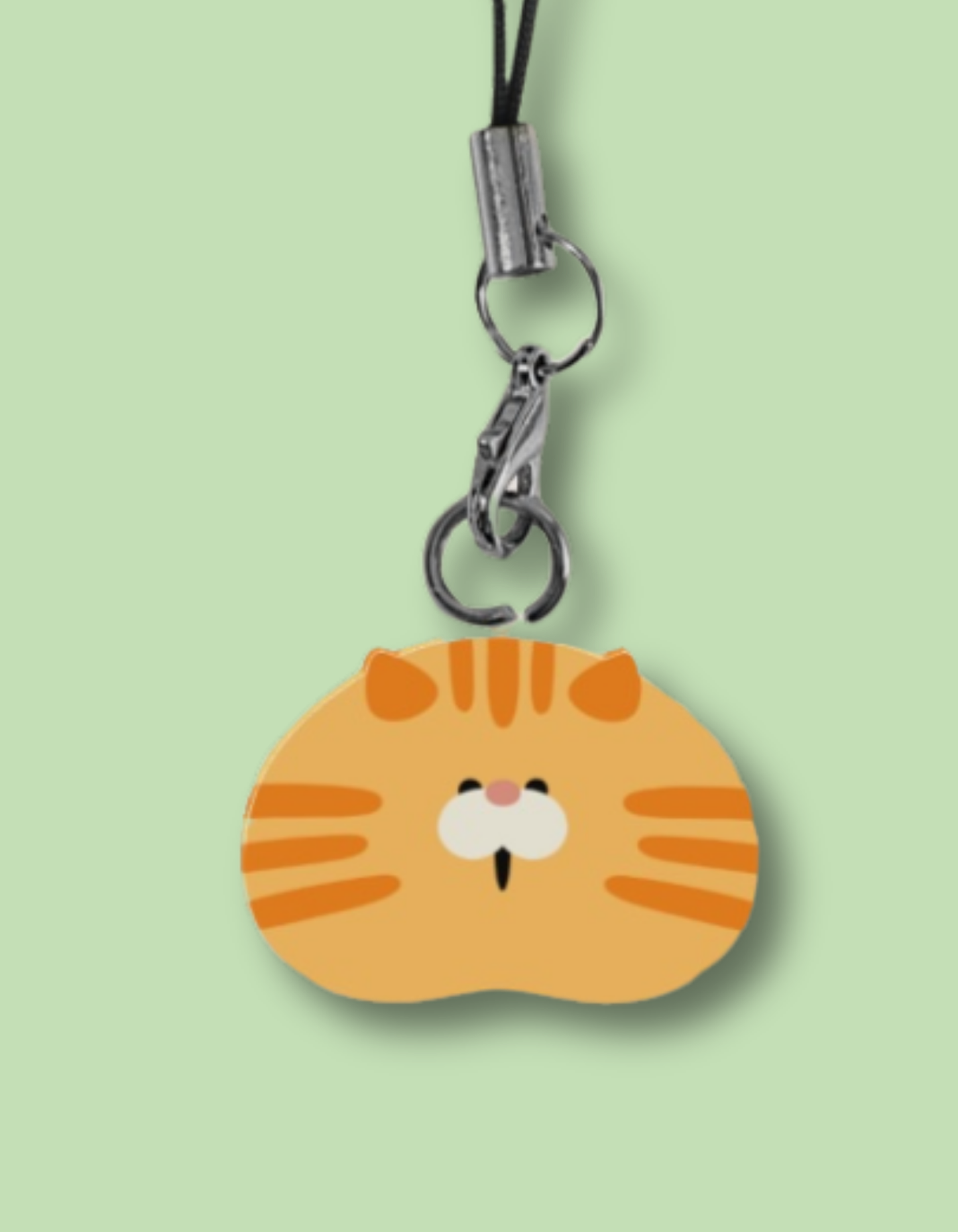 Orange Cat Phone Charm
