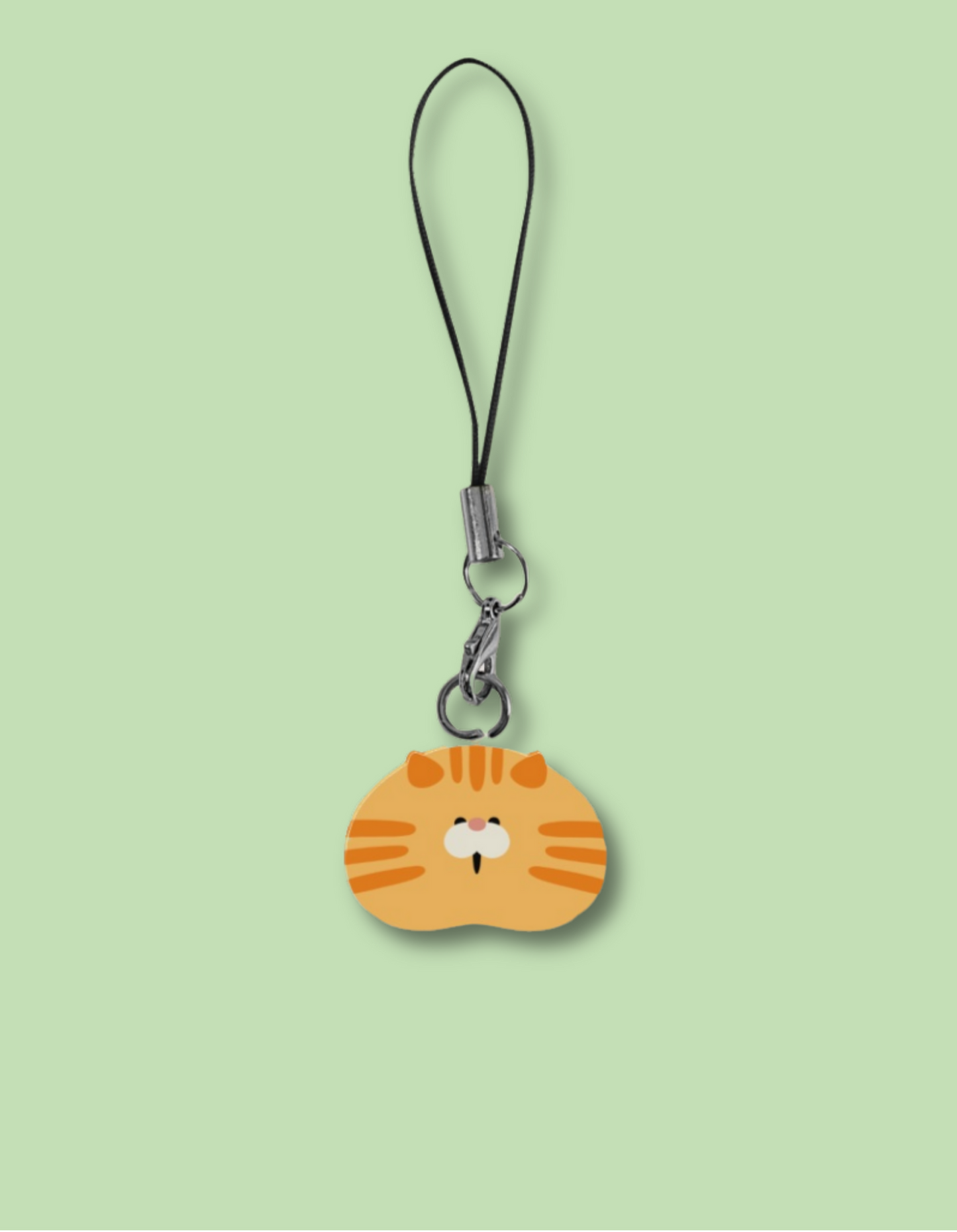 Orange Cat Phone Charm