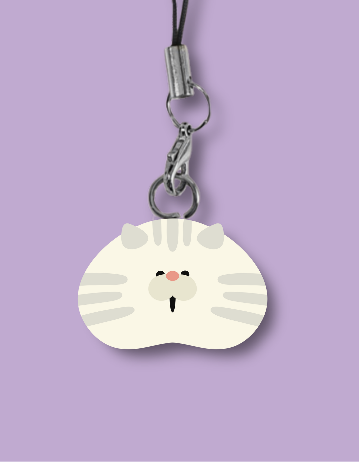 White Cat Phone Charm