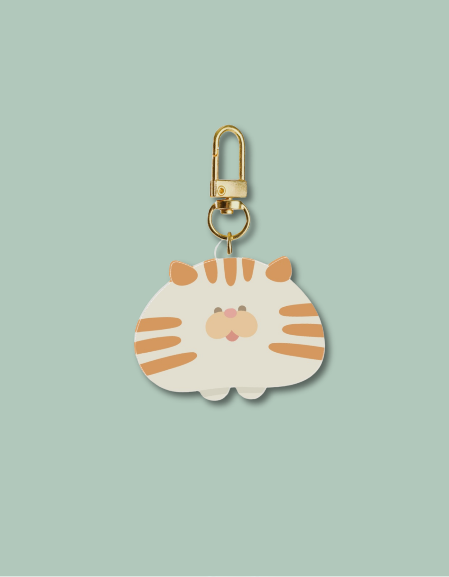 Orange and White Cat Keychain (Old Version)