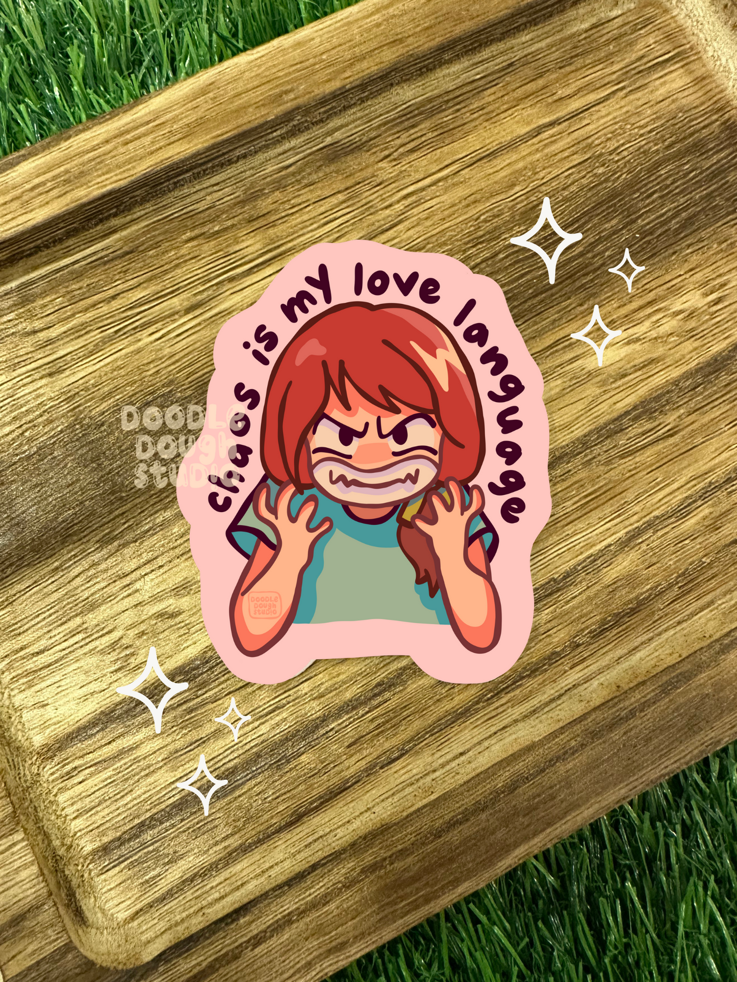 Chaos is My Love Language - Vinyl Sticker (Weatherproof + Dishwasher safe)