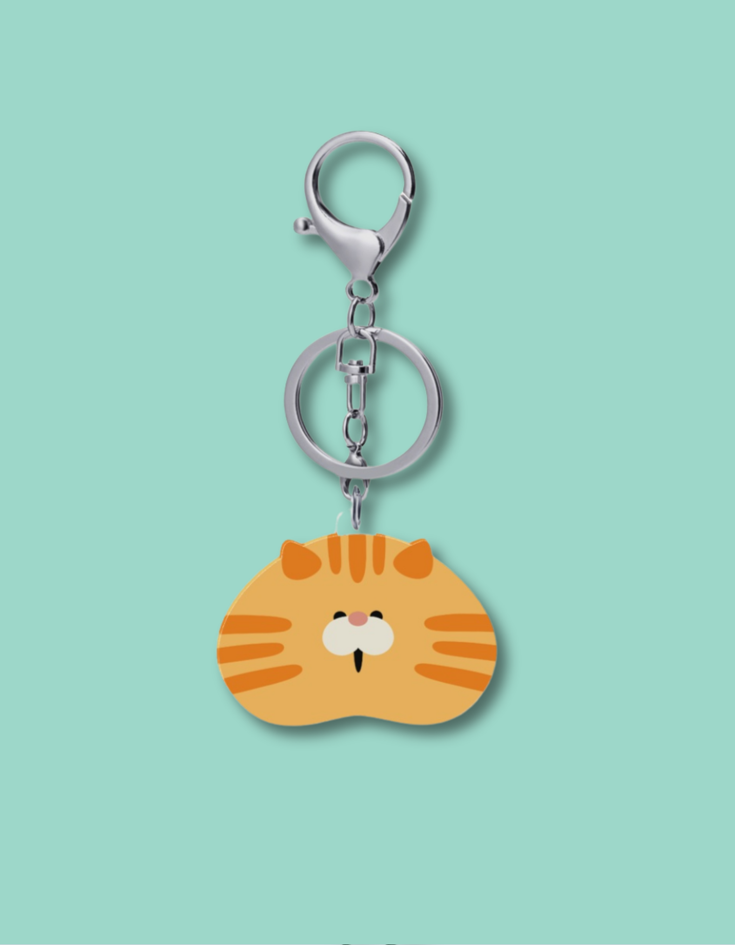 Orange Cat Keychain