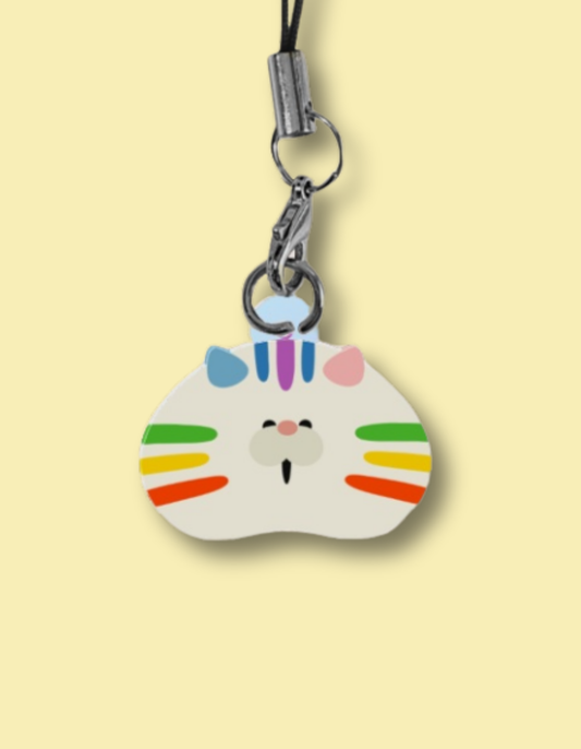 Rainbow Cat Phone Charm
