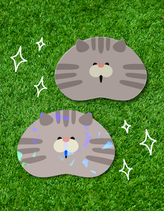 Gray Cat Sticker