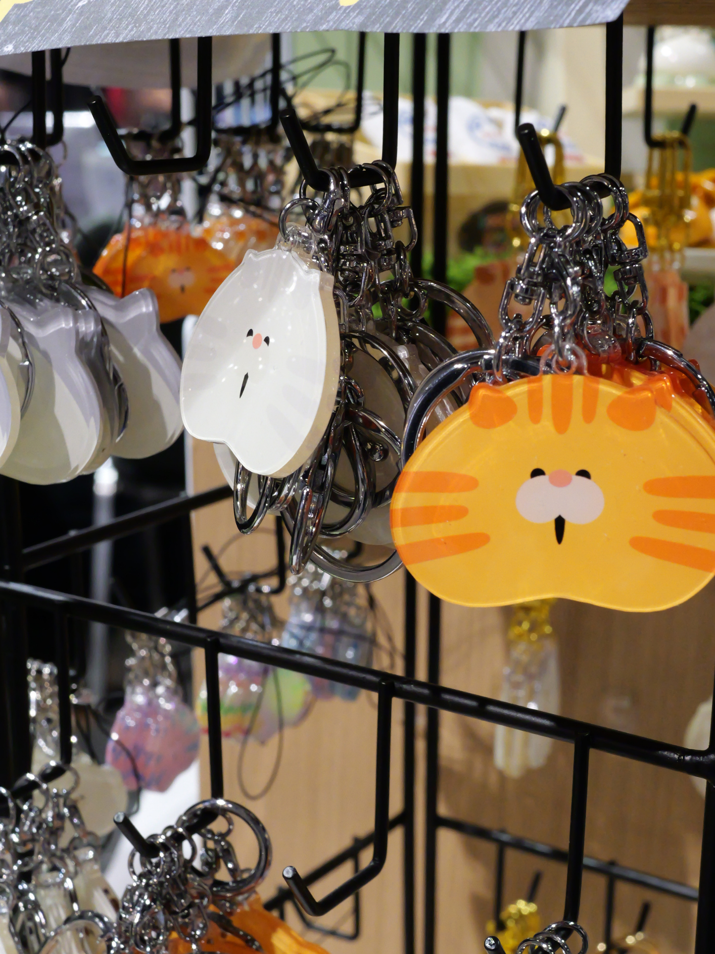 White Cat Keychain