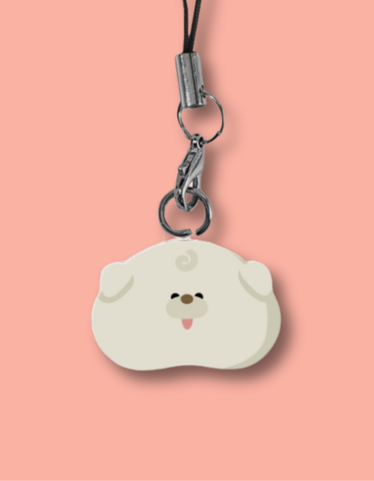 Maltese Phone Charm