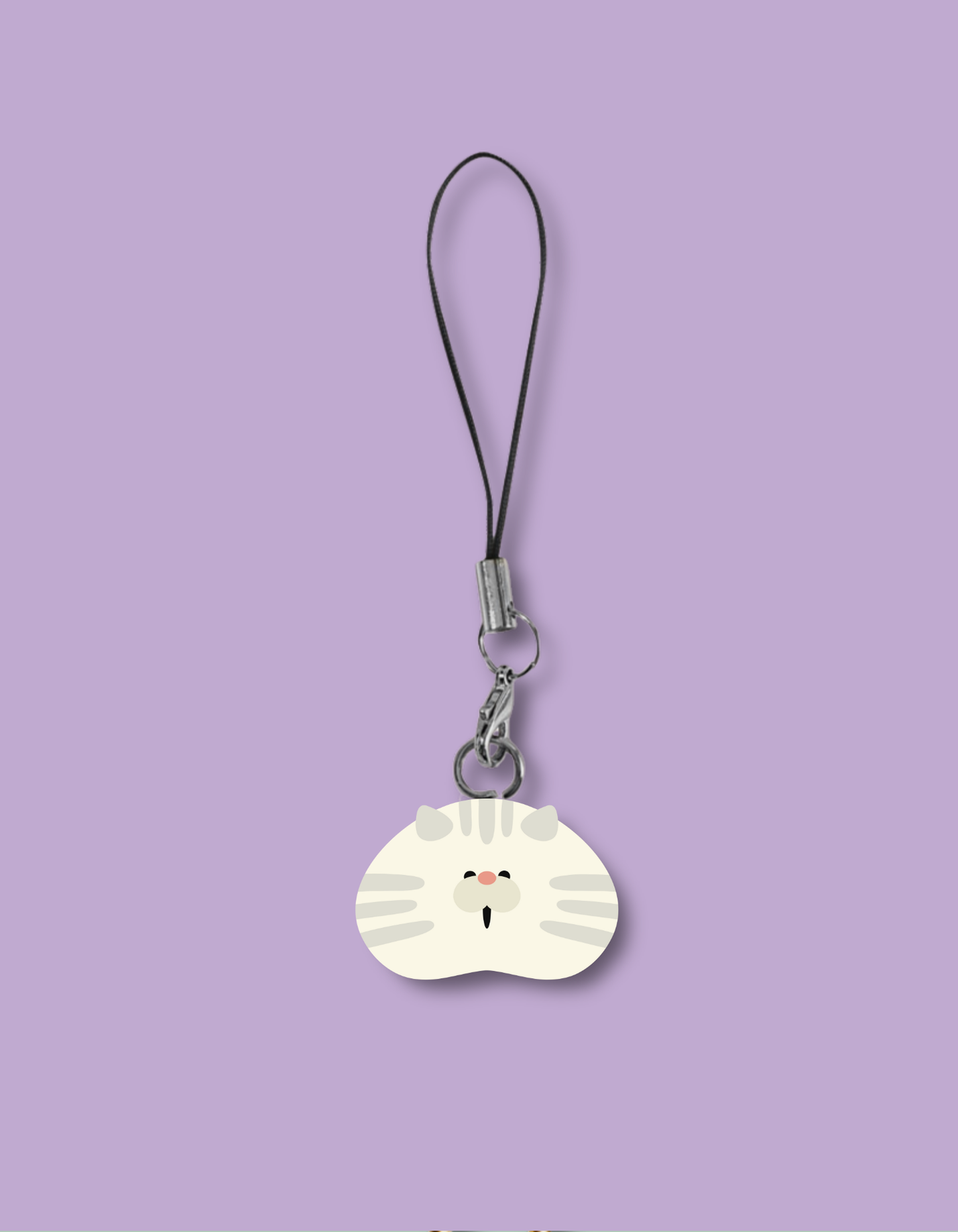 White Cat Phone Charm