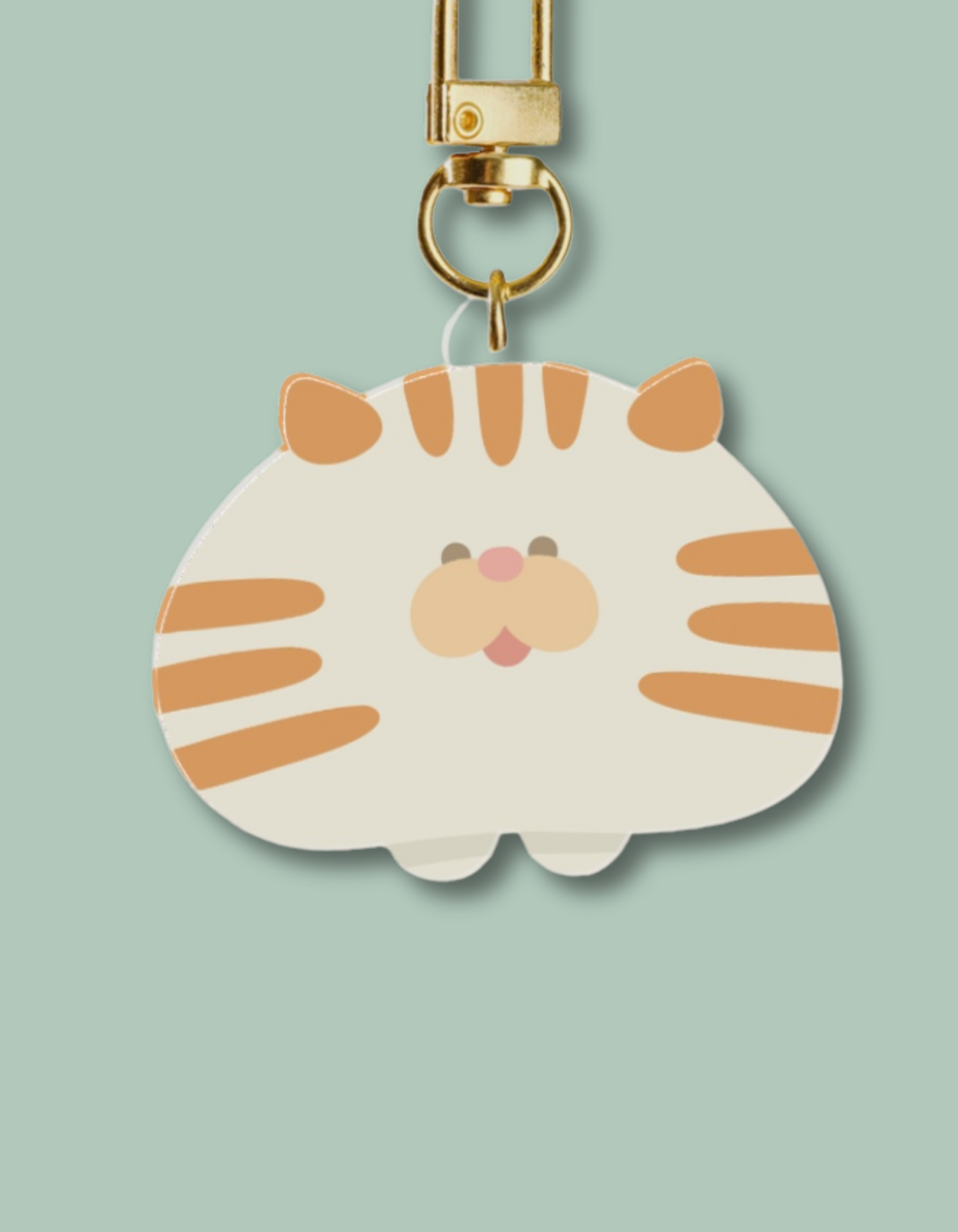 Orange and White Cat Keychain (Old Version)