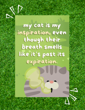 My Cat is My Inspiration Postcard - Gray Cat
