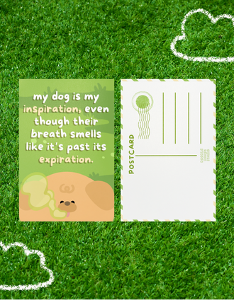My Dog is My Inspiration Postcard - Golden Retriever