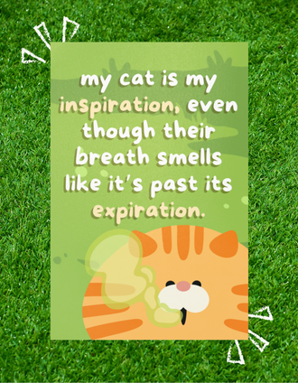My Cat is My Inspiration Postcard - Orange Cat