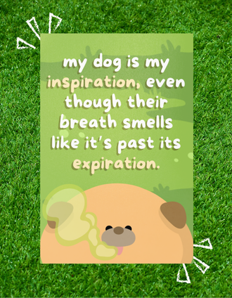 My Dog is My Inspiration Postcard - Pug