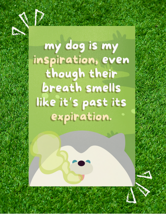 My Dog is My Inspiration Postcard - Siberian Husky