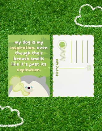 My Dog is My Inspiration Postcard - Siberian Husky