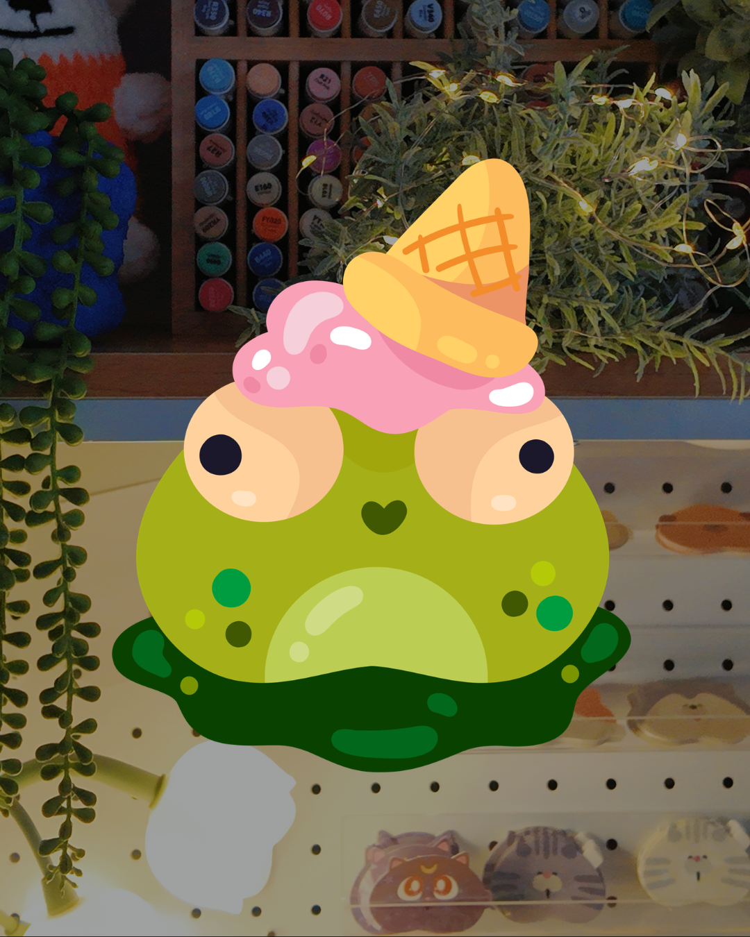 Frank the Frog Sticker